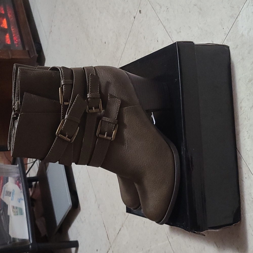 Olive green boots